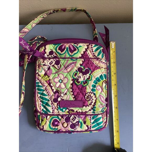 Vera Bradley Disney Plums Up Mickey Minnie Mouse Small Zip Crossbody Purse - Picture 14 of 14
